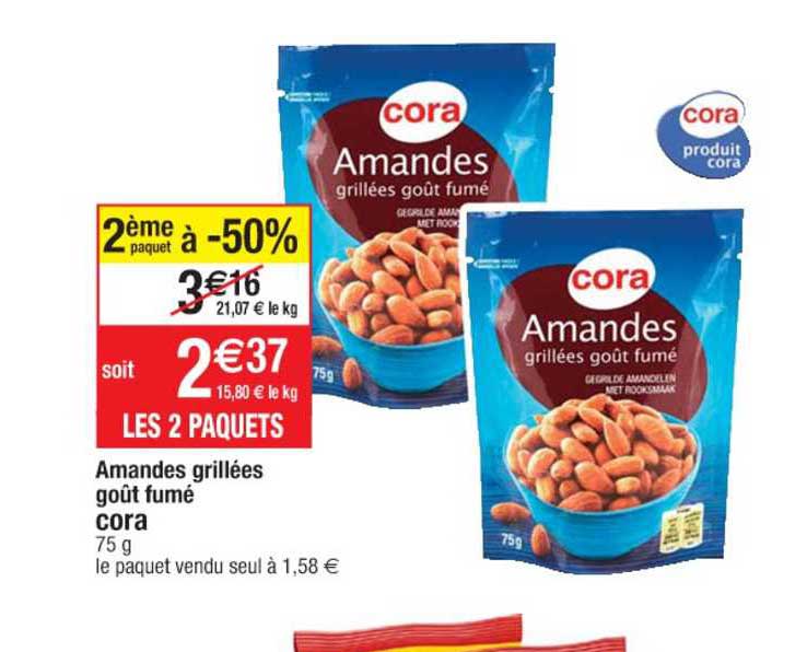 Amandes Grillées Goût Fumé Cora