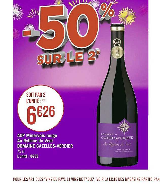 aop minervois rouge au rythme du vent domaine cazelles-verdier