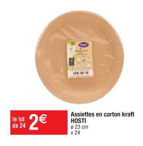 assiettes en carton kraft hosti