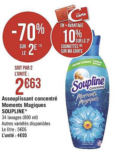 assouplissant concentré moments magiques soupline
