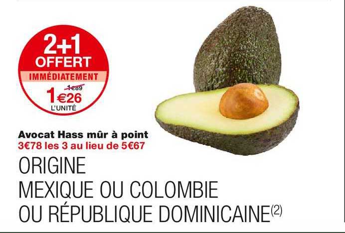 avocat hass mûr à point