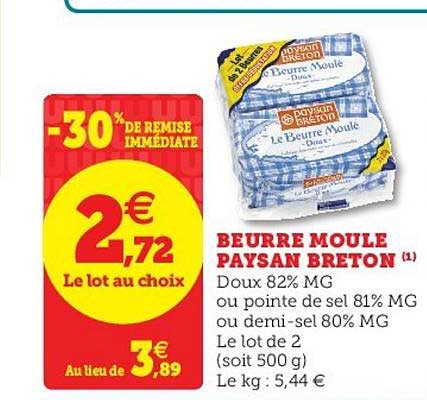 beurre moulé  paysan breton
