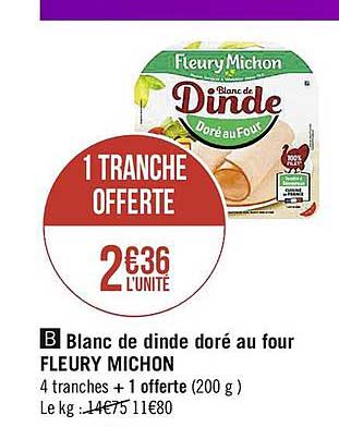 blanc de dinde doré au four fleury michon