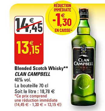 blended scotch whisky clan campbell