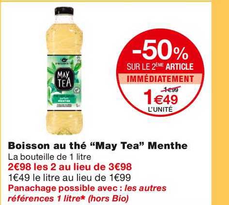 boisson au thé "may tea" menthe