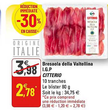 bresalola della valtellina igp citterio