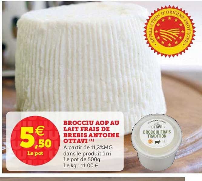 brocciu aop au lait frais de brebis antoine ottavi