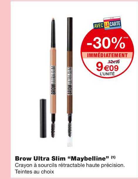 brow ultra slim "maybelline"