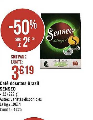 café dosettes brazil senseo