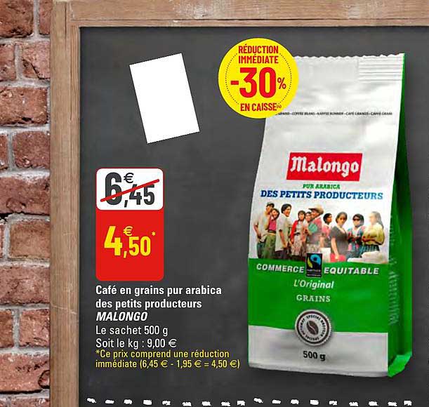 café en grains pur arabica des petits producteurs malongo