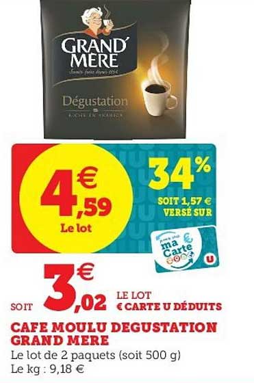 café moulu dégustation grand mère