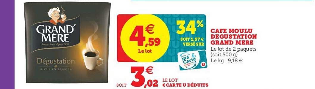 café moulu dégustation grand mère
