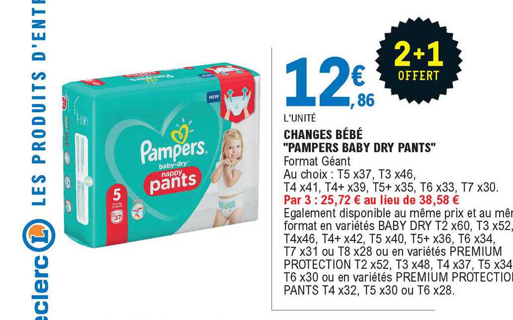 Changes Bébé "pampers Baby Dry Pants"