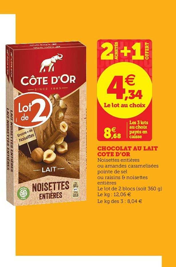 Chocolat Au Lait Côte D'or