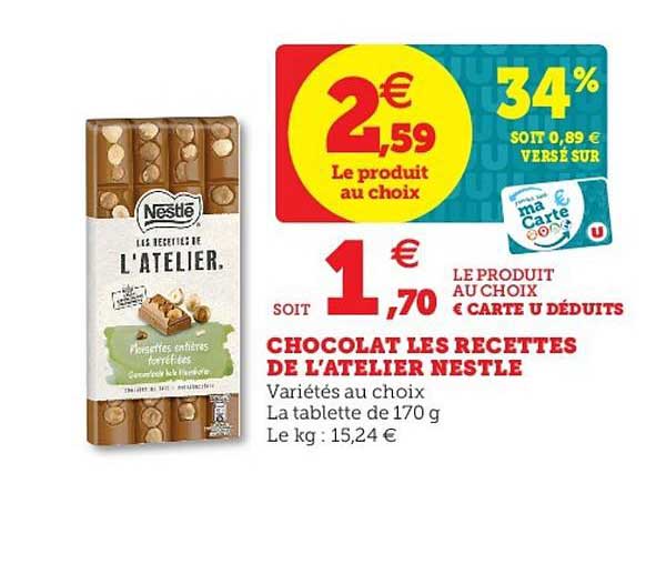 chocolat les recettes de l'atelier nestlé
