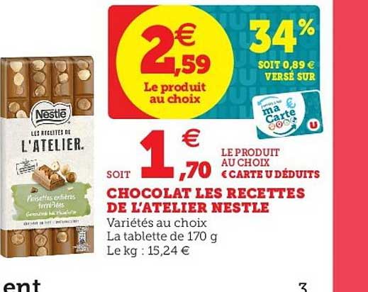 chocolat les recettes de l'atelier nestlé