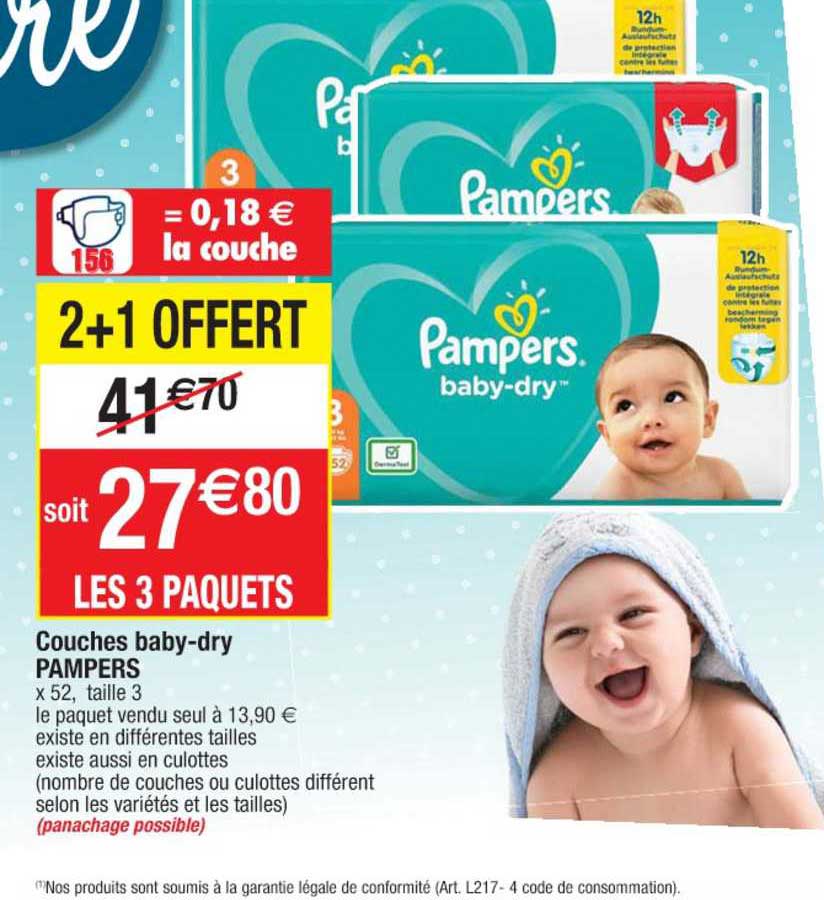 couches baby-dry pampers