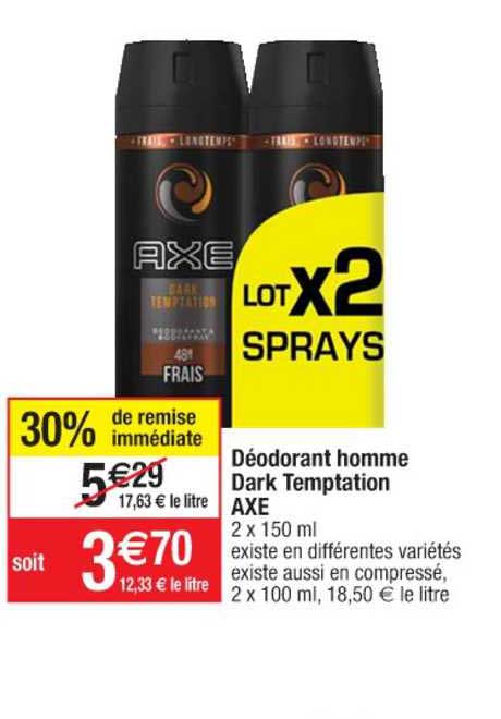 déodorant homme dark temptation axe