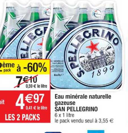 eau minérale naturelle gazeuse san pellegrino