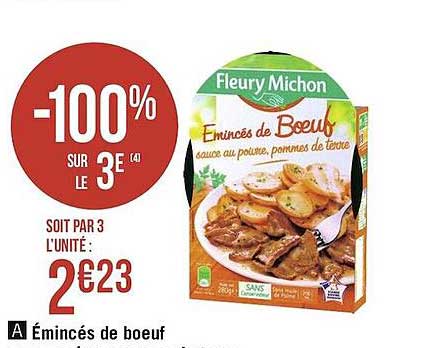 émincés de bœuf  fleury michon