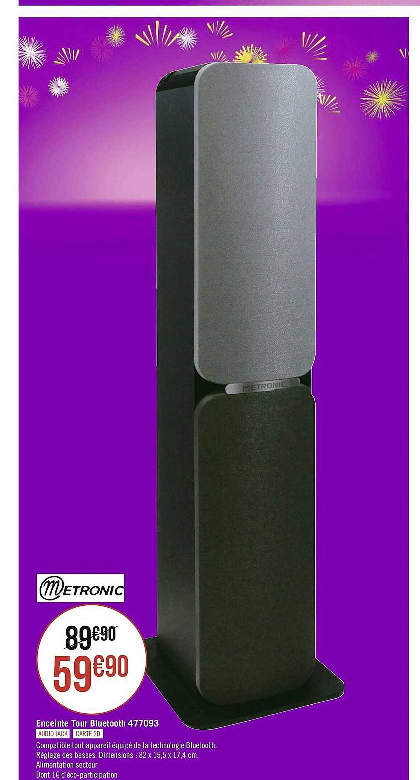 enceinte tour bluetooth metronic