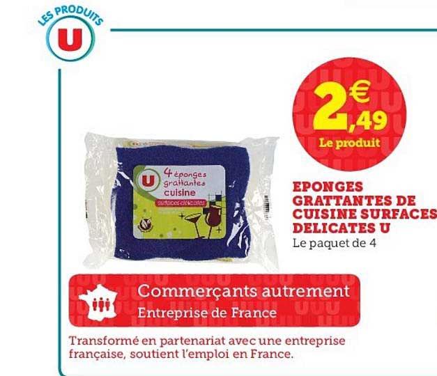 éponges Grattantes De Cuisine Surfaces Délicates U