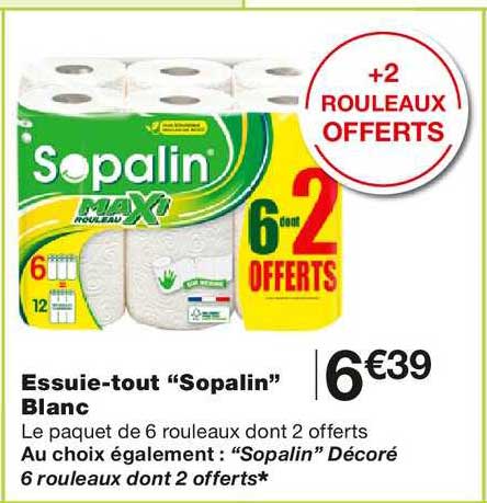 essuie-tout "sopalin" blanc