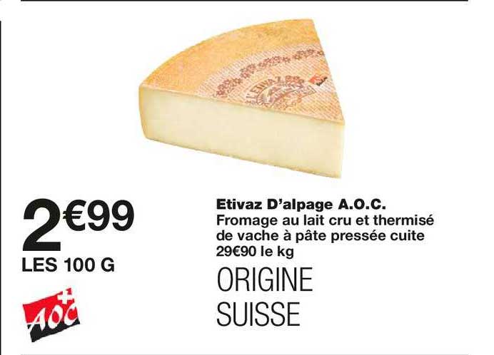 etivaz d'alpage a.o.c.