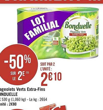 flageolets verts extra-fins bonduelle