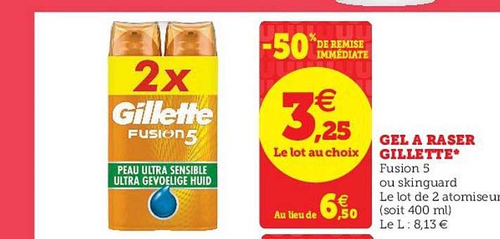 gel à raser gillette