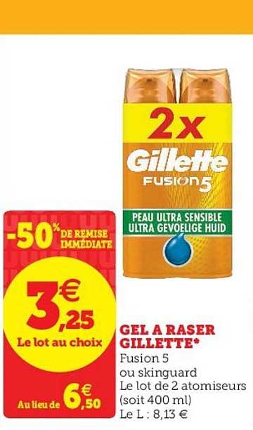 gel à raser gillette