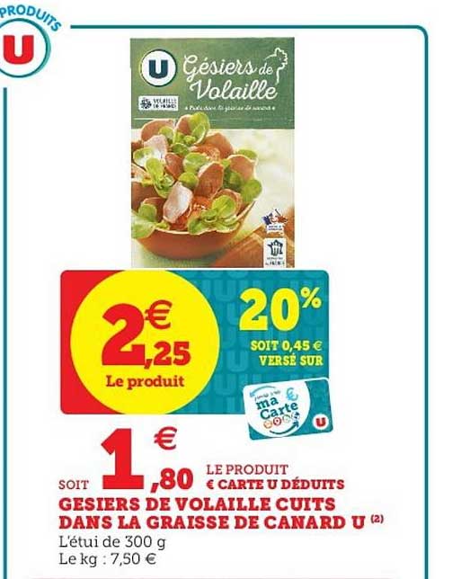 gésiers de volaille cuits dans la graisse de canard u