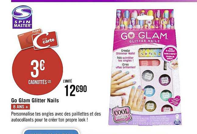 go glam glitter nails