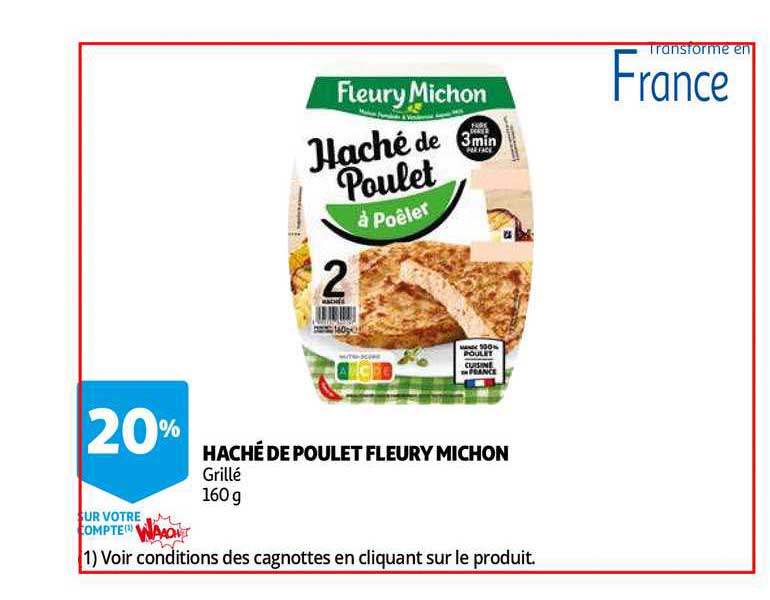 Haché De Poulet Fleury Michon