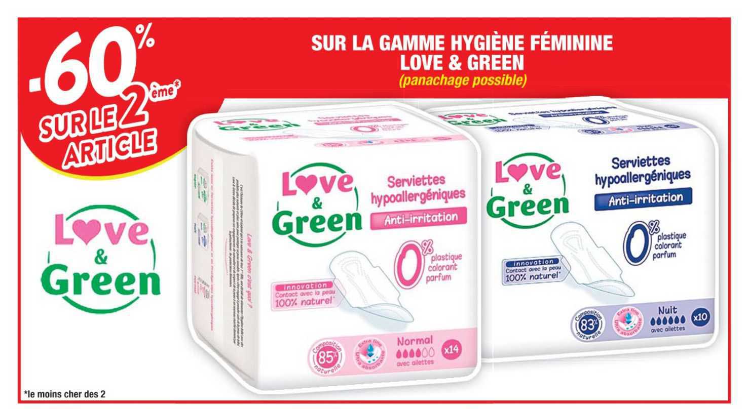 la gamme hygiène féminine love & green