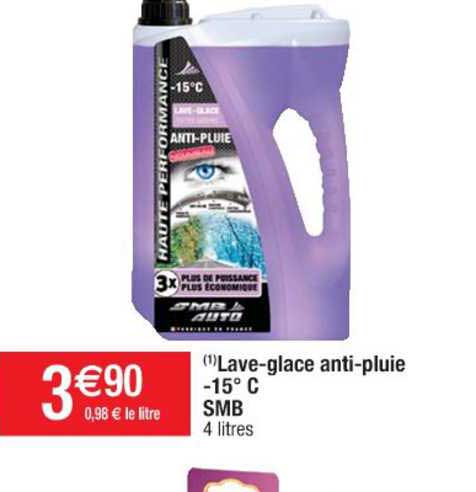lave-glace anti-pluie -15° c smb