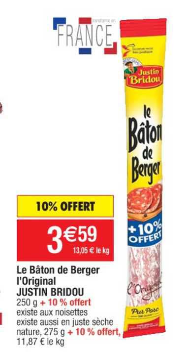 le bâton de berger l'original justin bridou