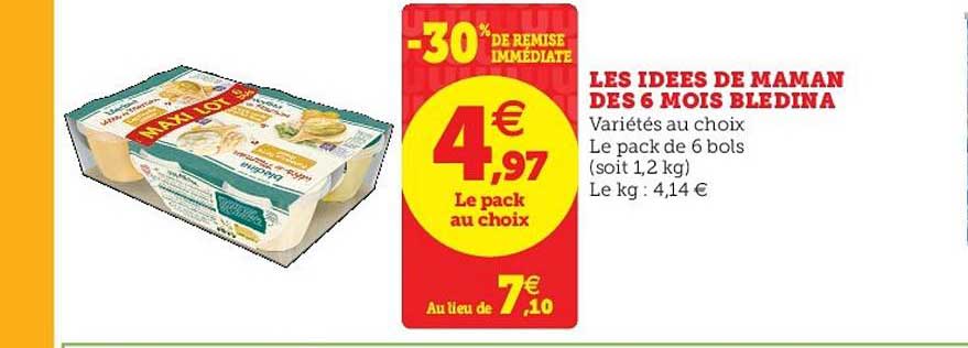 les idées de maman des 6 mois blédina