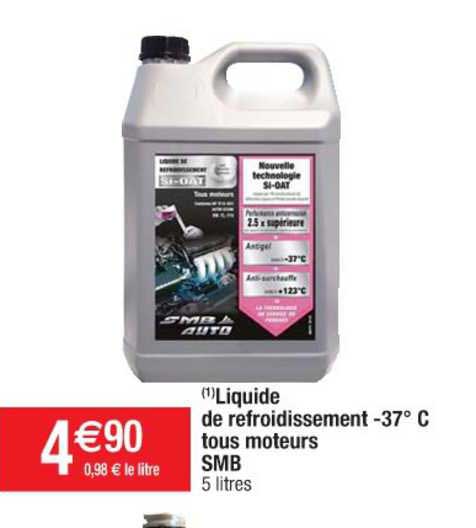 liquide de refroidissement -37° c tous moteurs smb