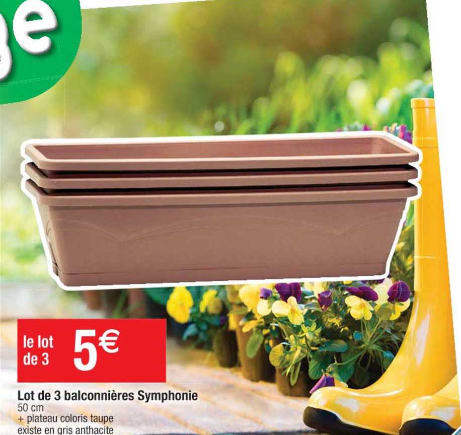 Lot De 3 Balconnières Symphonie