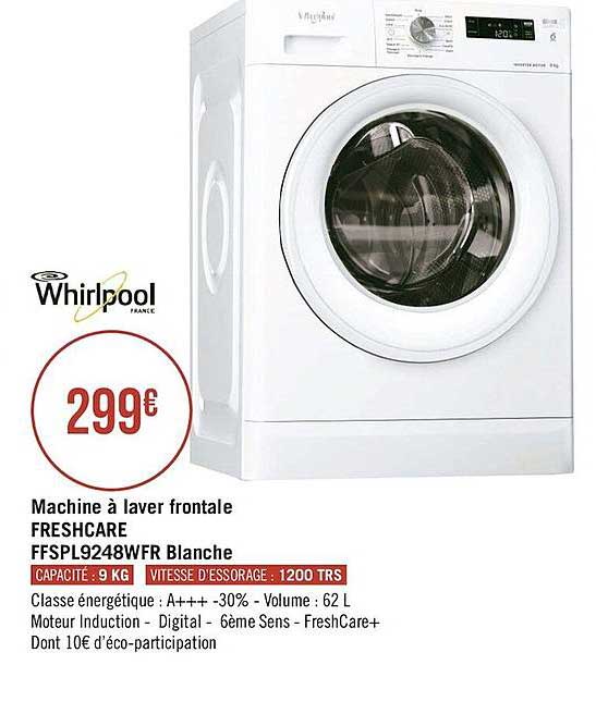 Machine à Laver Frontale Freschcare Whirlpool