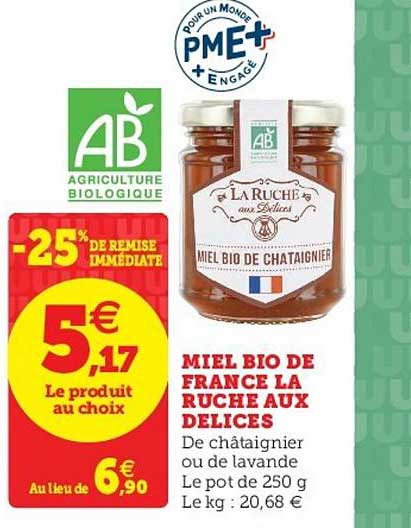 miel bio de france la ruche aux délices
