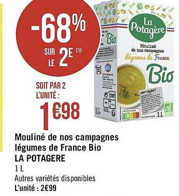 mouliné de nos campagnes légumes de france bio la potagère