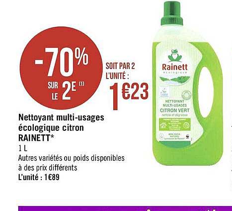 nettoyant multi-usages écologique citron rainett