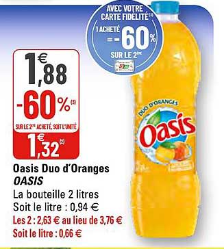 oasis duo d'oranges oasis