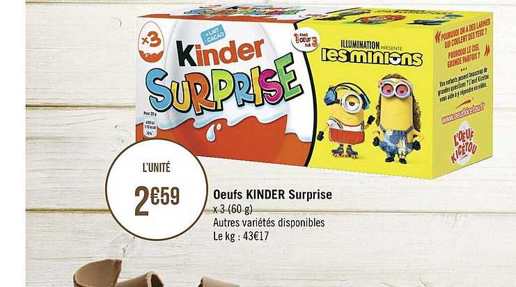 Oeufs Kinder Surprise
