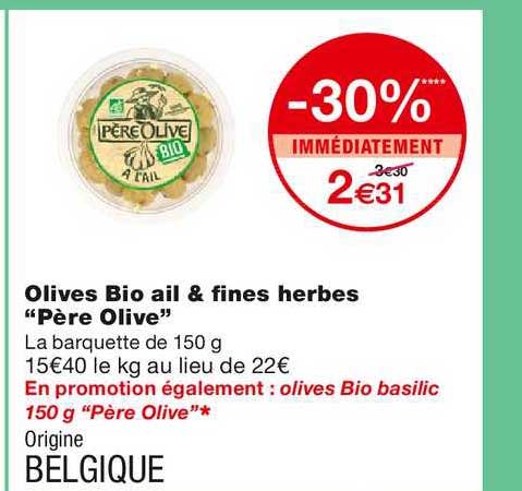 olives bio ail & fines herbes "père olive"