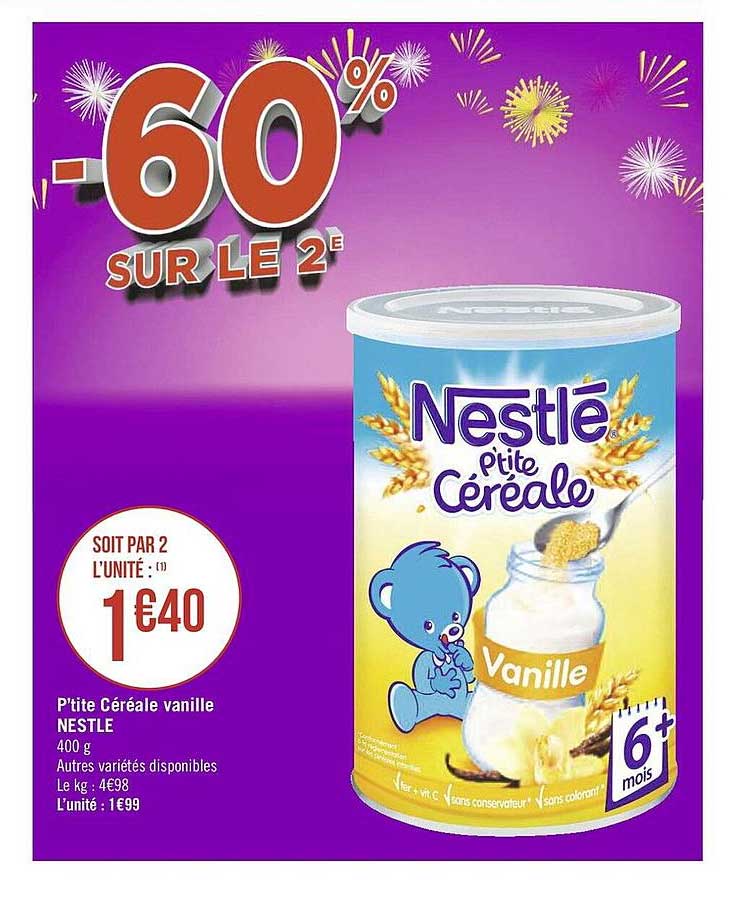 p'tite céréale vanille nestlé