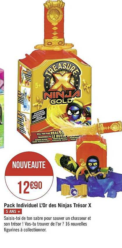 pack individuel d'or des ninjas trésor x
