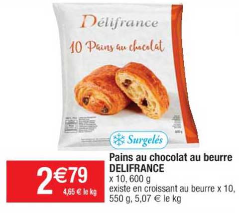 Pains Au Chocolat Au Beurre Delifrance
